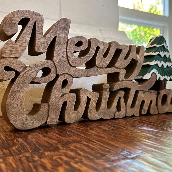 Merry Christmas Tabletop Sign - Picture 3 of 3